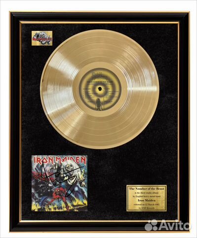 Iron Maiden The number of the beast с автографами