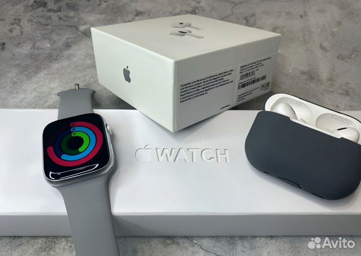 Apple watch 9 + airpods pro 2 + чехол+ ремешок
