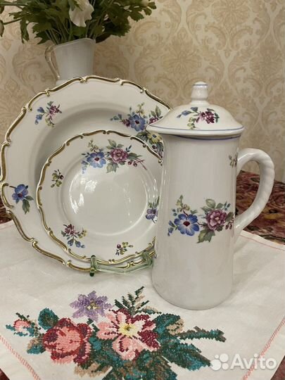 Блюдо. Тарелки. Кувшинчик.Дулево 1955-57гг