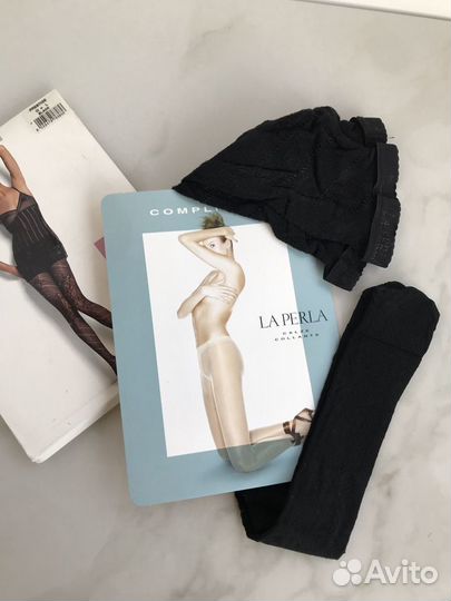 La Perla Оригинал Колготки ажурные Чёрные Новые