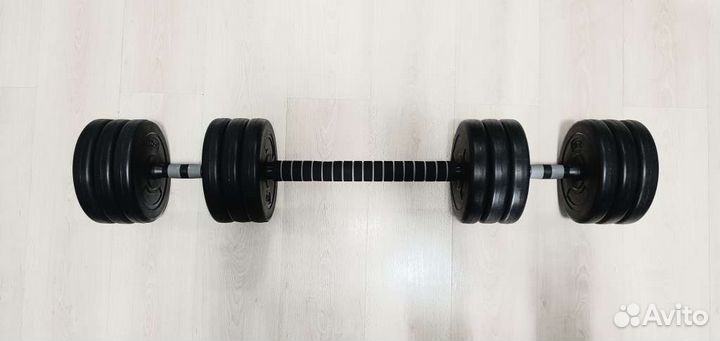 Гантели новые с мини штангой. Две по 15 кг. 30 кг
