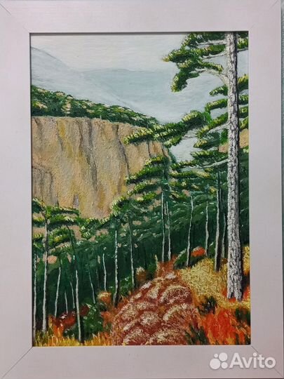 Картина маслом на холсте.Крым.Большой каньон