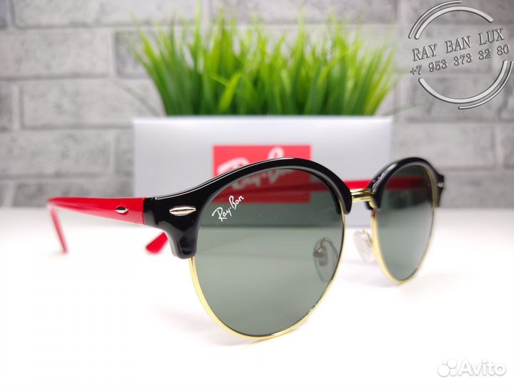 Ray Ban Clubround 4246 Черно-красный