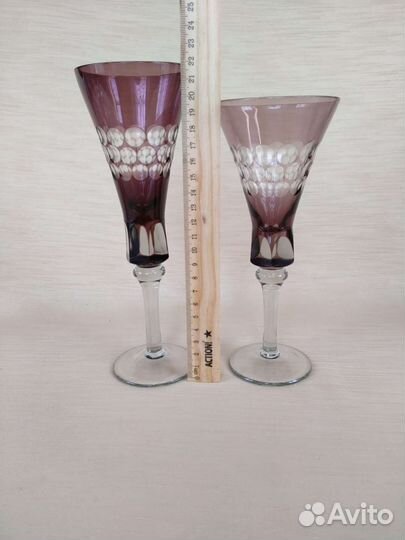 Фужеры марганцевое стекло