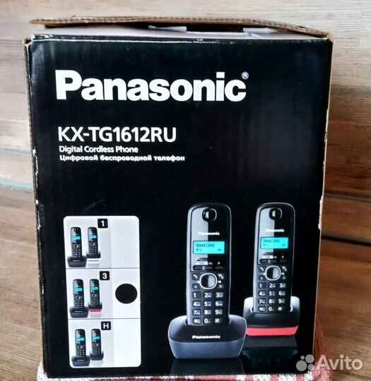 Беспроводной радиотелефон Panasonic с 2 трубками