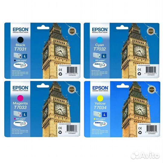 Картриджи Epson T7031, T7032, T7033, T7034