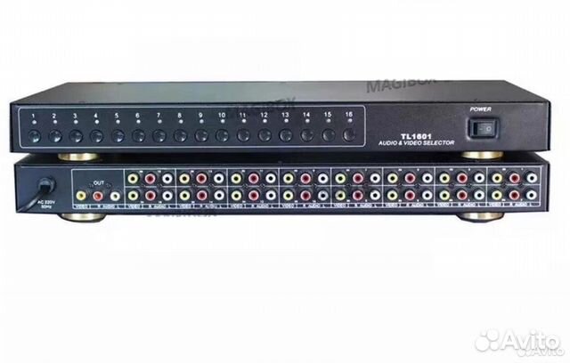 Переключатель Тюльпанов AV RCA 16x1 Коммутатор сви