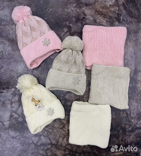 Шапка и снуд для девочки