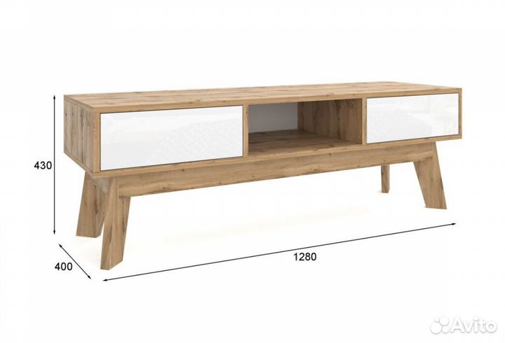 Стильная тумба под телевизор, Lazurit