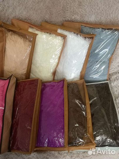 Мохнатый плед (новый) Евро размер