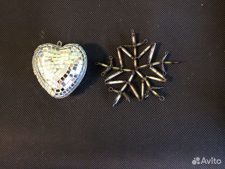 Елочные игрушки картон флажки бусы СССР