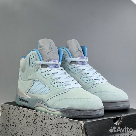 Кроссовки nike air jordan 5 blue (41-46)