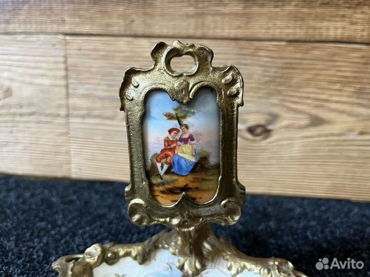 Спичечница фарфоровая старинная