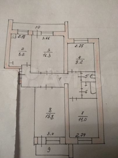4-к. квартира, 80,5 м², 5/10 эт.