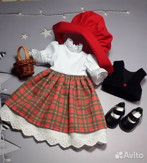 Одежда для куклы Паола рейна Красная шапочка