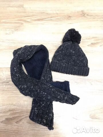 Утепленная шапка шарф некст