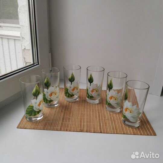 Набор стаканов с рисунком