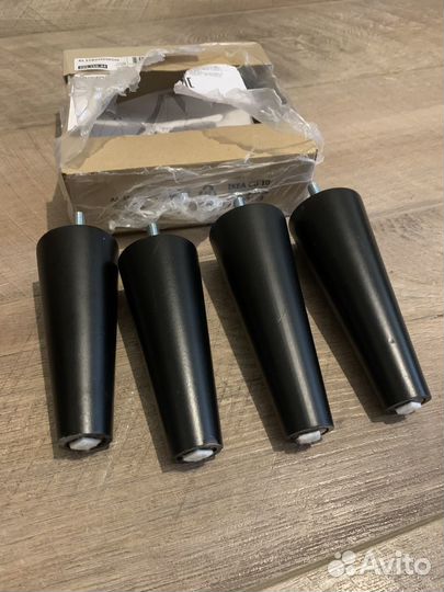 Ножки икеа страндмон, 4 шт. черные