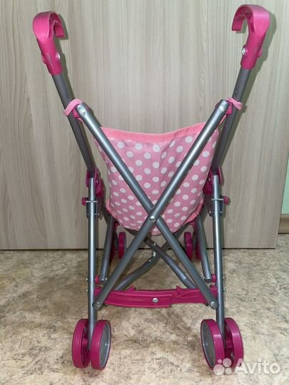 Коляска для кукол трость складная кукольная