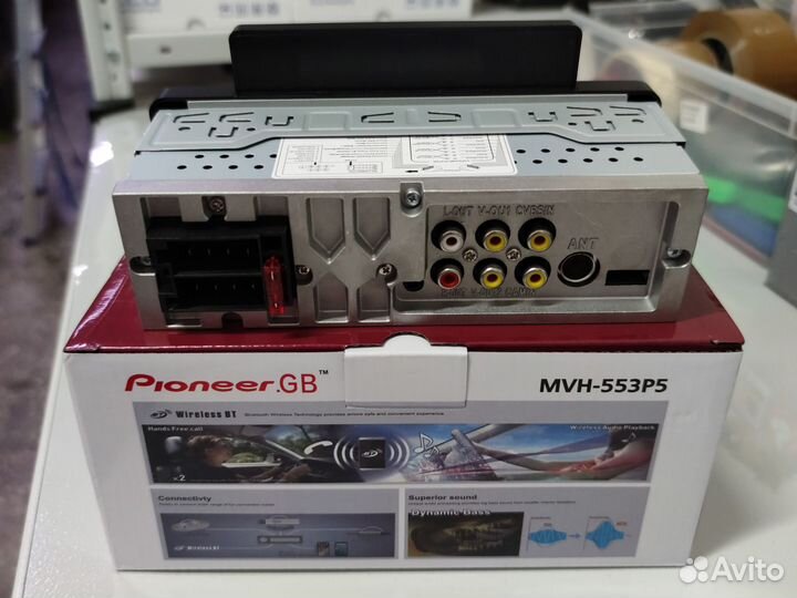 Магнитола Pioneer'GB MVH-553P5, мультимедиа/парков