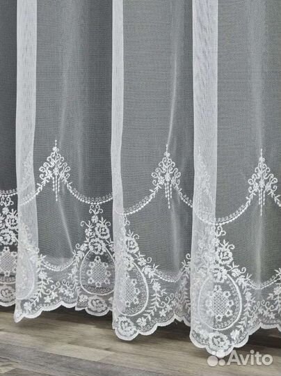 Тюль сетка 500х250 занавеска готовая
