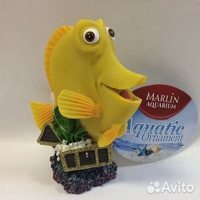 Декорация-распылитель Рыбка Желтый хирург 9.5*5.2*