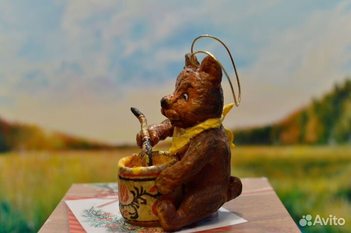 Елочная ватная игрушка