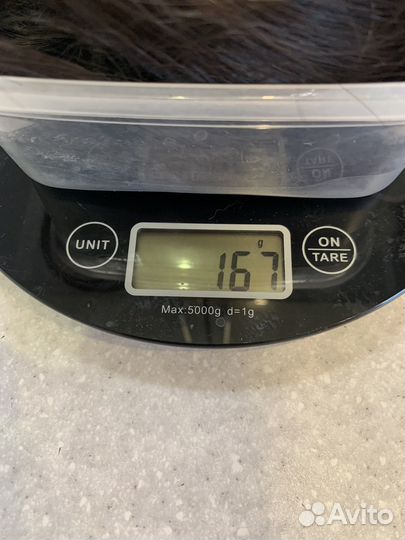 Волосы натуральные на трессе 167 гр. 65 см