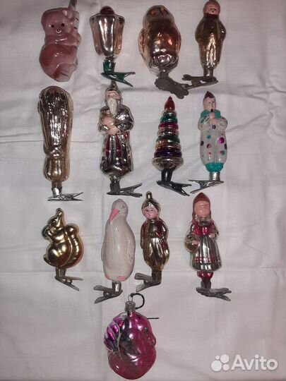 Елочные игрушки СССР на прищепке