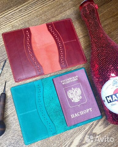 Обложка для паспорта. Натуральная кожа
