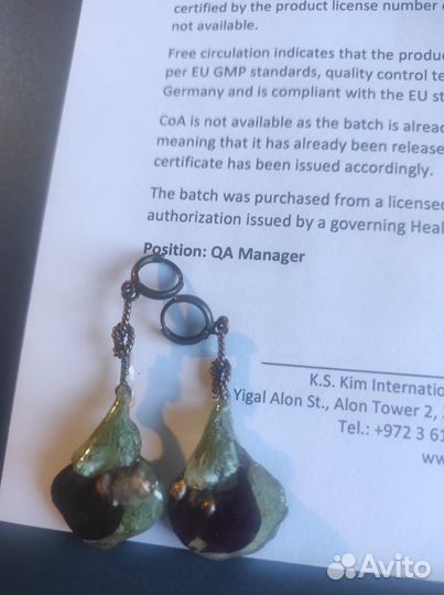 Серьги ручной работы из стекла