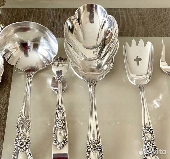 Посеребренные столовые приборы