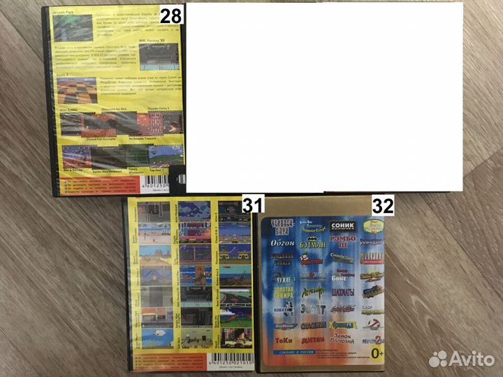 Картриджи Sega много-вки в боксах из 90-х (24 шт.)