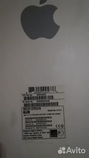 Apple iMac 21,5, ram 12 gb, i5, SSD120gb, HDD 1тб