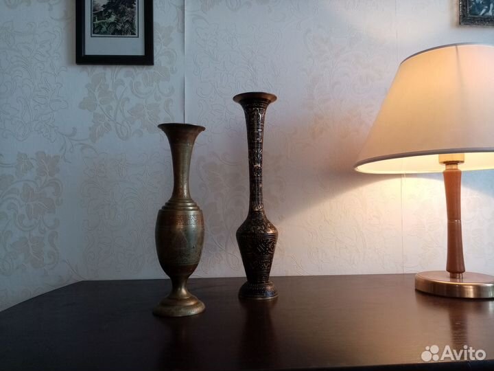 Ваза индия латунь 2шт