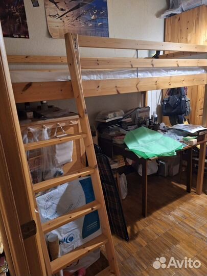 Кровать чердак икеа деревянная