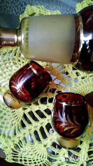 Графин и 4 рюмки,Богемия,Чехия