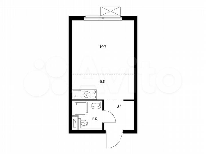 Квартира-студия, 21,9 м², 6/14 эт.