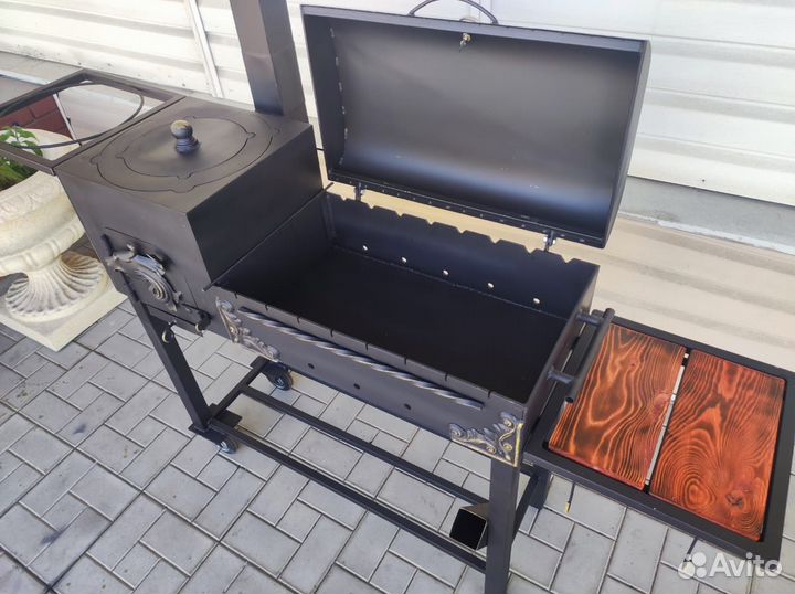 Мангал с печью под казан 5 мм