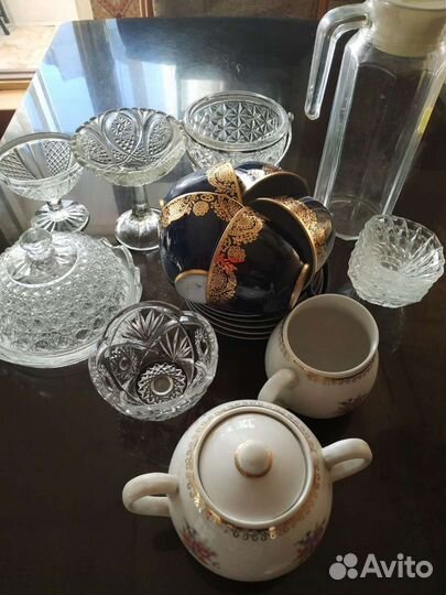 Хрустальные салатники, вазы