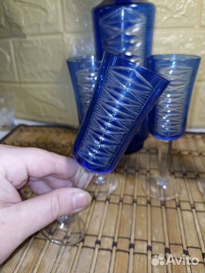 Графин хрусталь с фужерами Германия