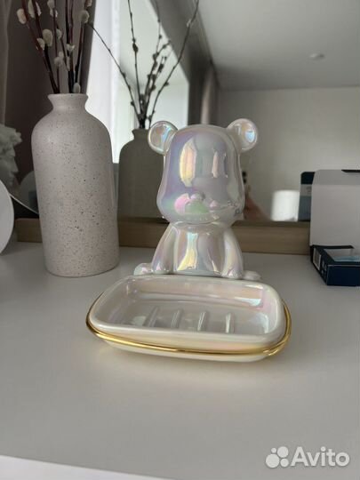 Новая мыльница мишка золотая