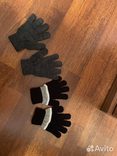 Легкая шапка для мальчика 4-8 лет+перчатки 2 пары