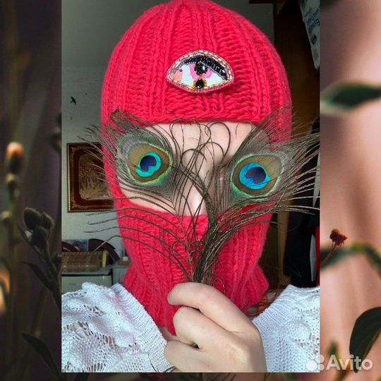 Шапка шлем с глазами Всевидящее око