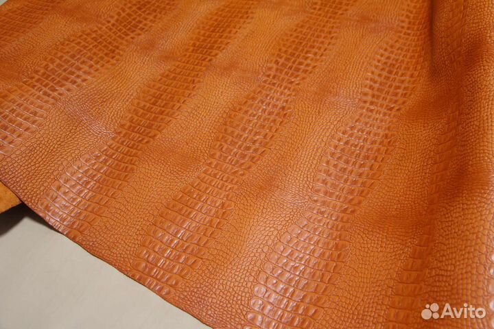 Кайман с восковой отделкой. Натуральная кожа