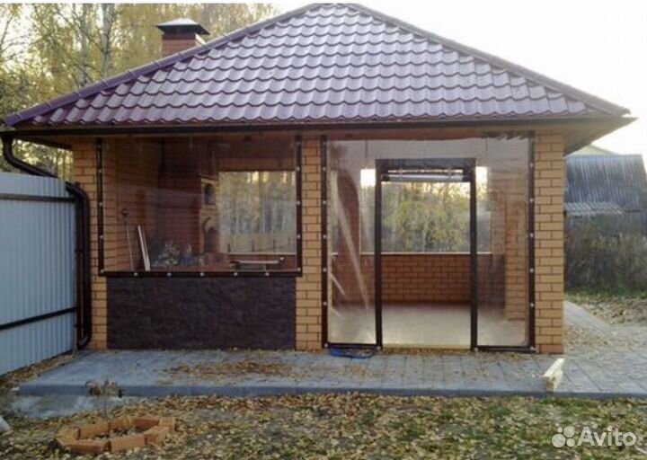 Мягкие пвх окна на беседку для террасы