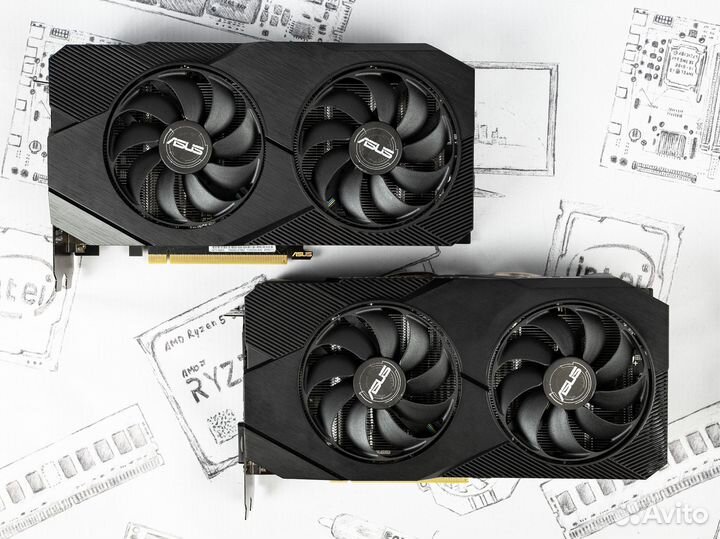 Видеокарта asus GTX 1660 super Dual EVO 6Gb