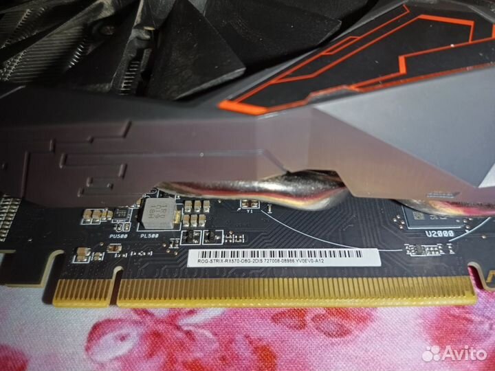 Видеокарта asus rog strix rx570 8 gb