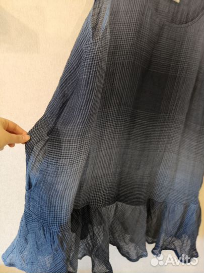 Платье льняное большого размера