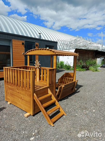 Песочница корабль для детей 120х300